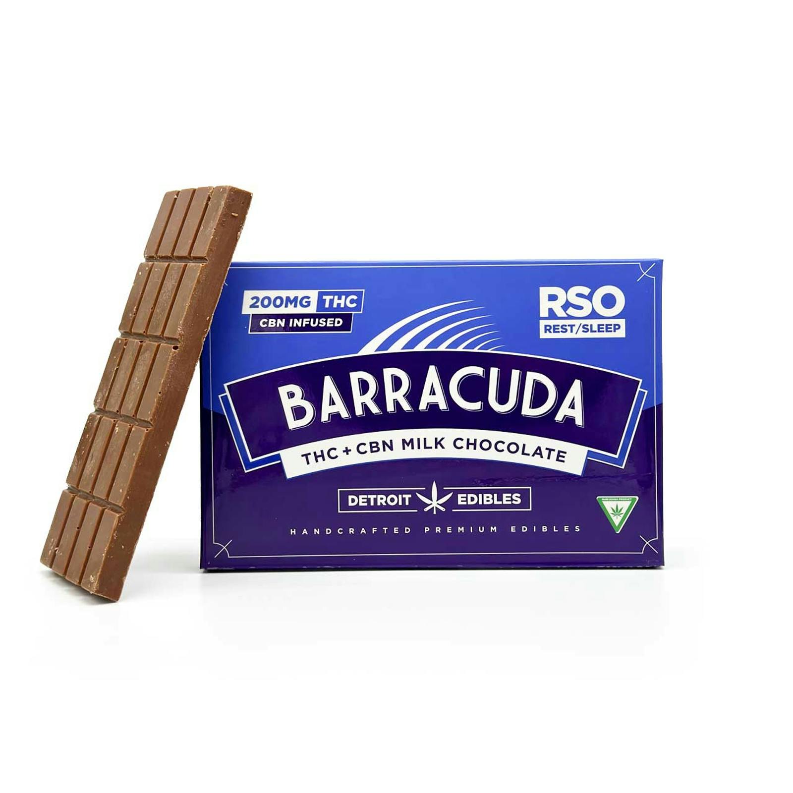 Photograph of product: Barracuda Bar - Milk Chocolate RSO Rest 4:1 TH-oui:CBN - 200mg