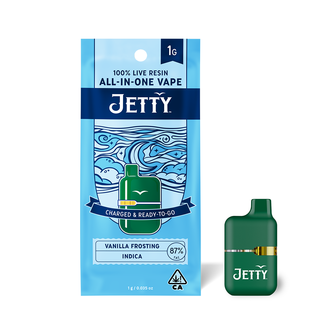Photograph of product: AIO (Mini Tank) - Vanilla Frosting (Live Resin) - 1g (I) - Jetty