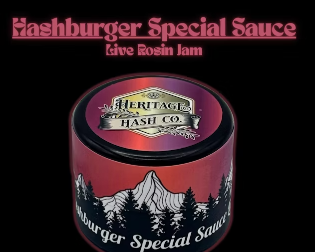 Photograph of product: HERITAGE au chocolat CO. - Concentrate - au chocolatburger - Live Rosin Jam - 1G