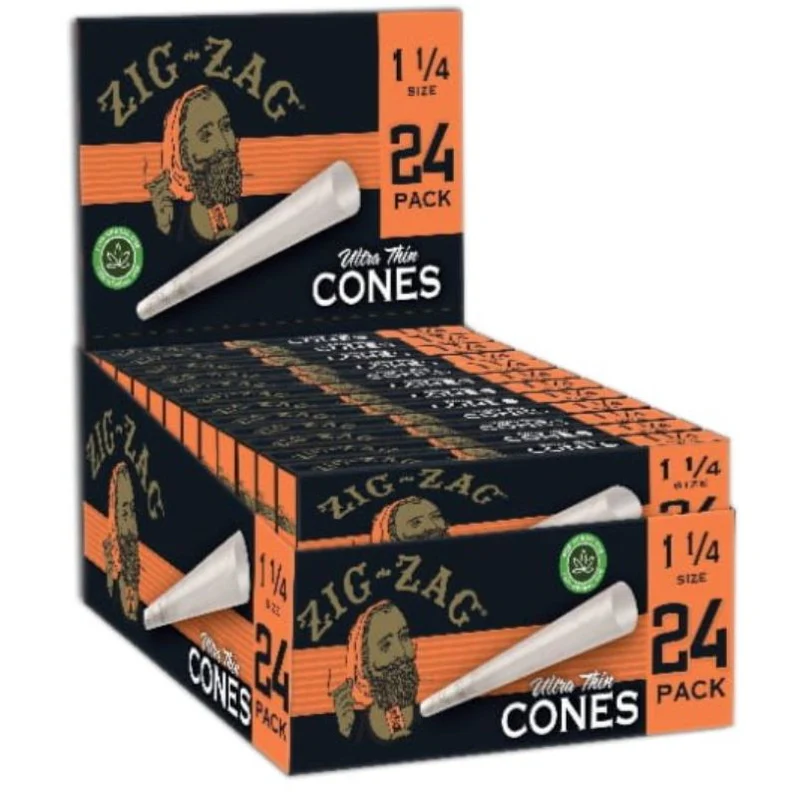 Photograph of product: Zig-Zag Ultra Thin 1 1/4 Cones | 24pk