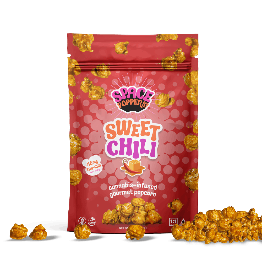 Photograph of product: Space Poppers - Sweet Chili 1:1 Popcorn - 10mg