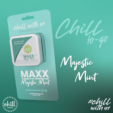Photograph of product: Chill To-Go Majestic Mint Maxx 1:1 (75mg TH-oui:75mg CBD)