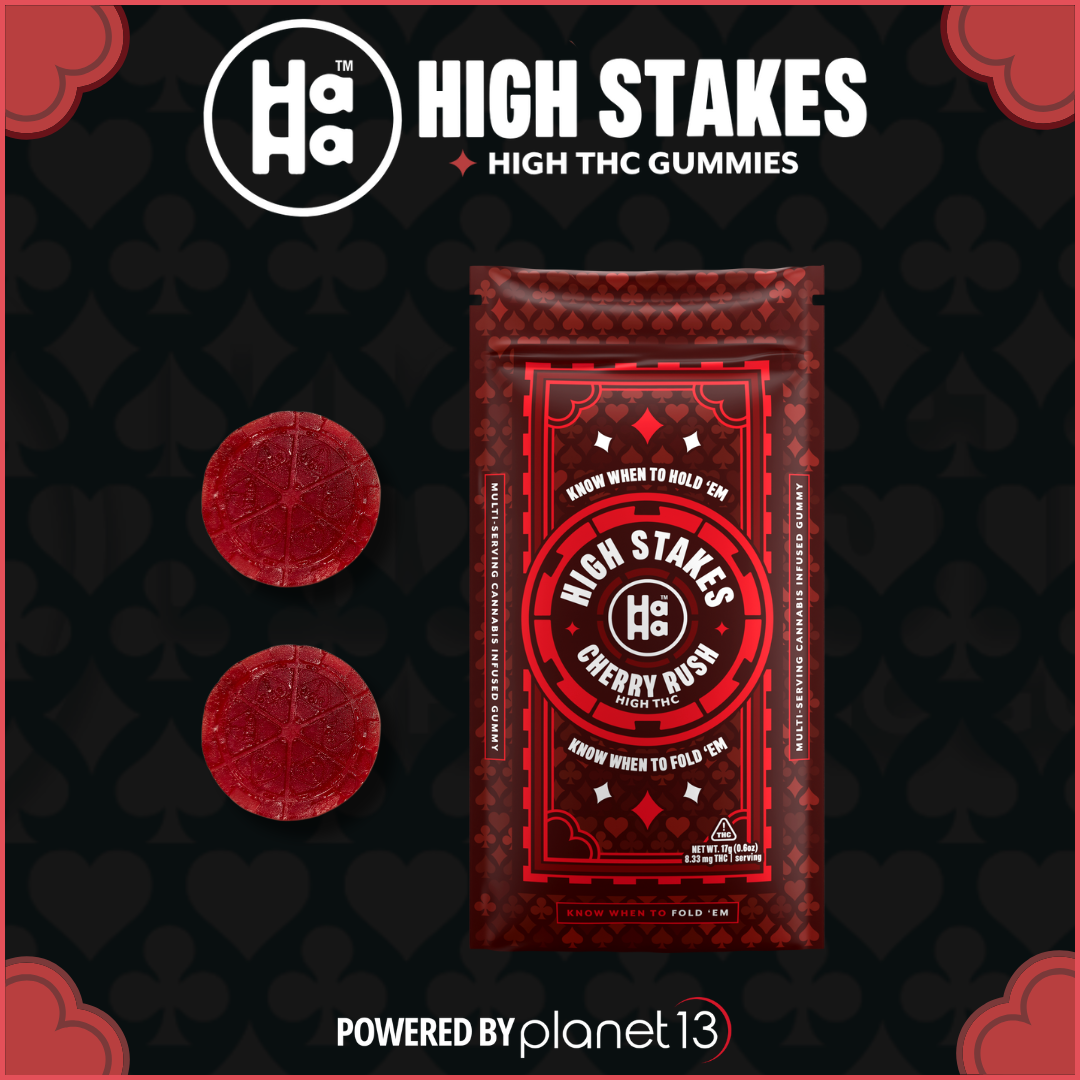Photograph of product: HaHa High Stakes Cherry Rush Gummies 2pk