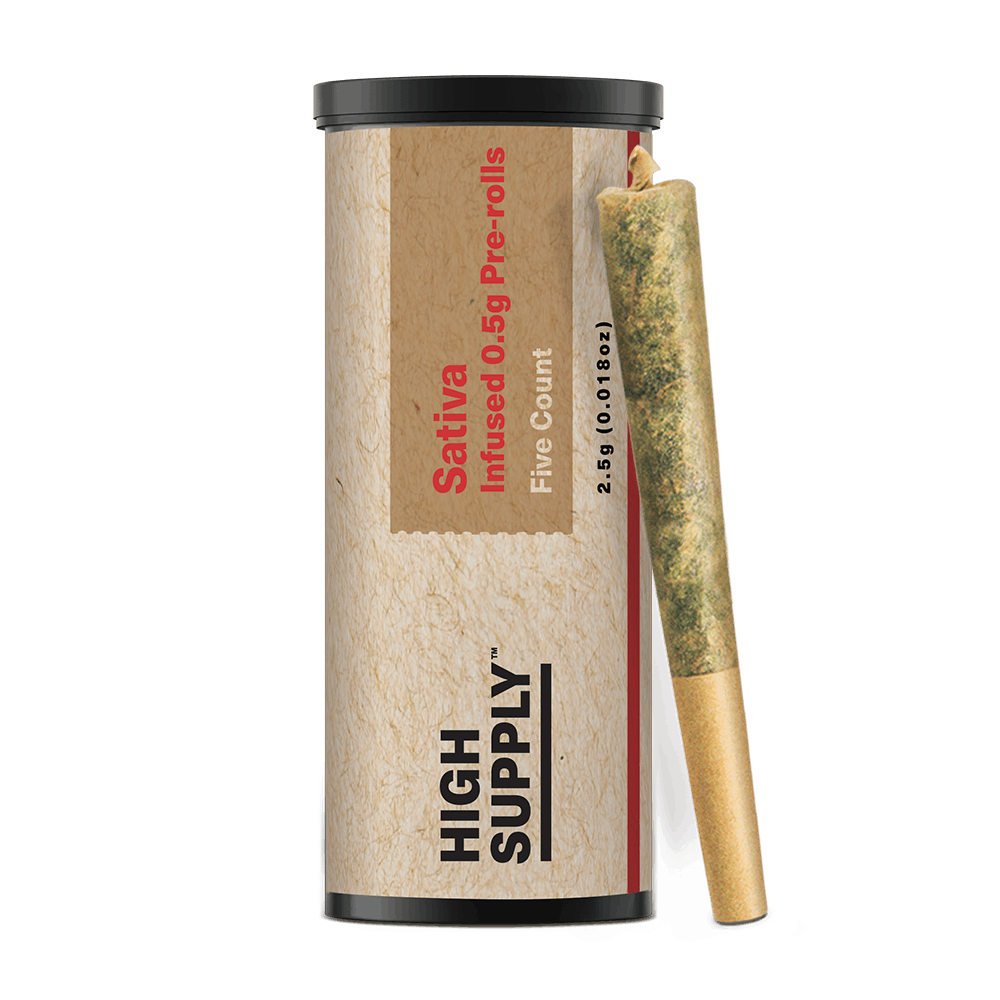 Photograph of product: High Supply - 99 Scoops - Infused Pre-Roll 5pk - Oui'd - 2.5g