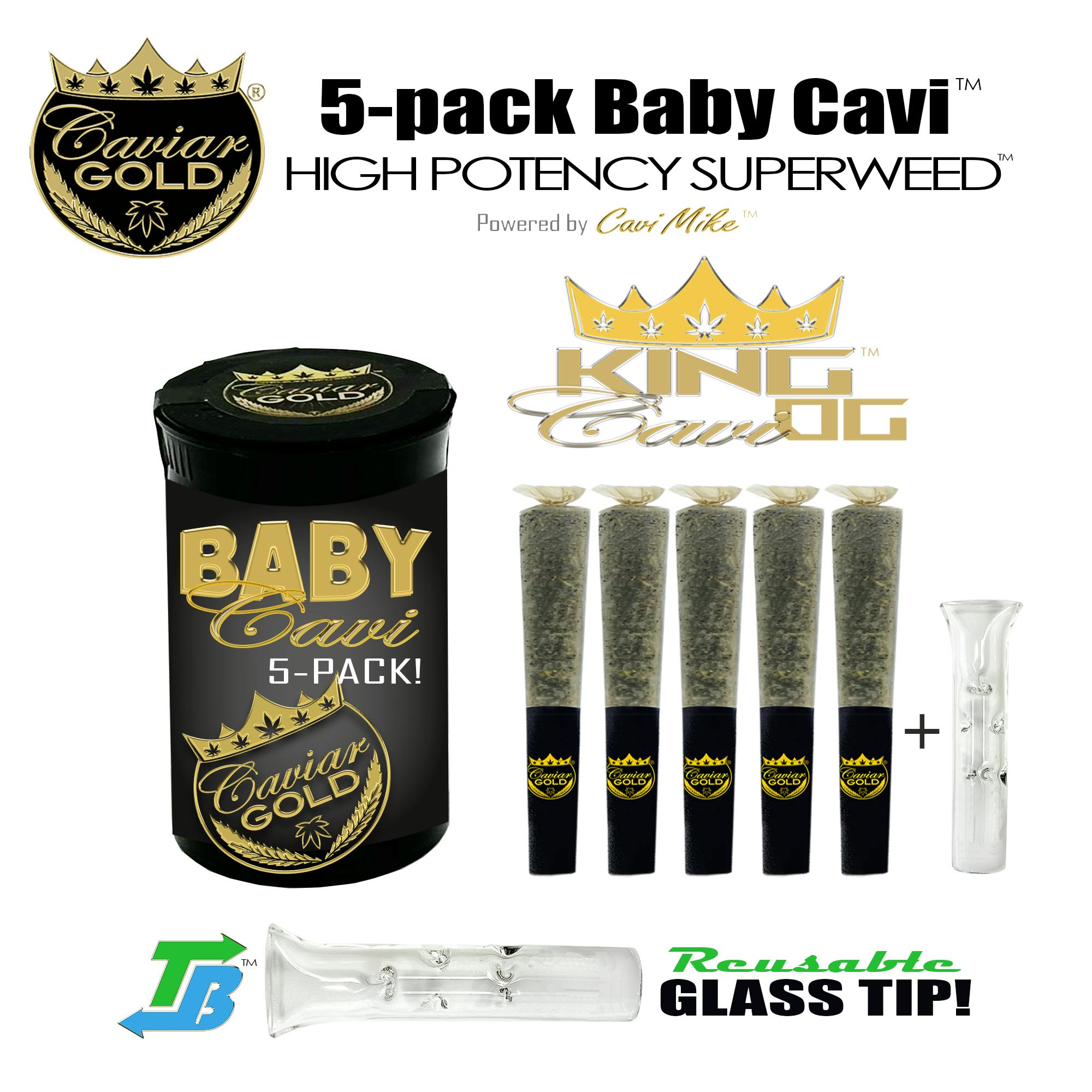 Photograph of product: CAVIAR GOLD | KING CAVI OG - BABY CAVI 5PK Oui'd-HYBRID