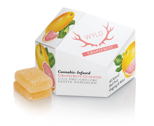 Photograph of product: Wyld: Grapefruit 100mg TH-oui | 100mg CBG | 100mg CBC
