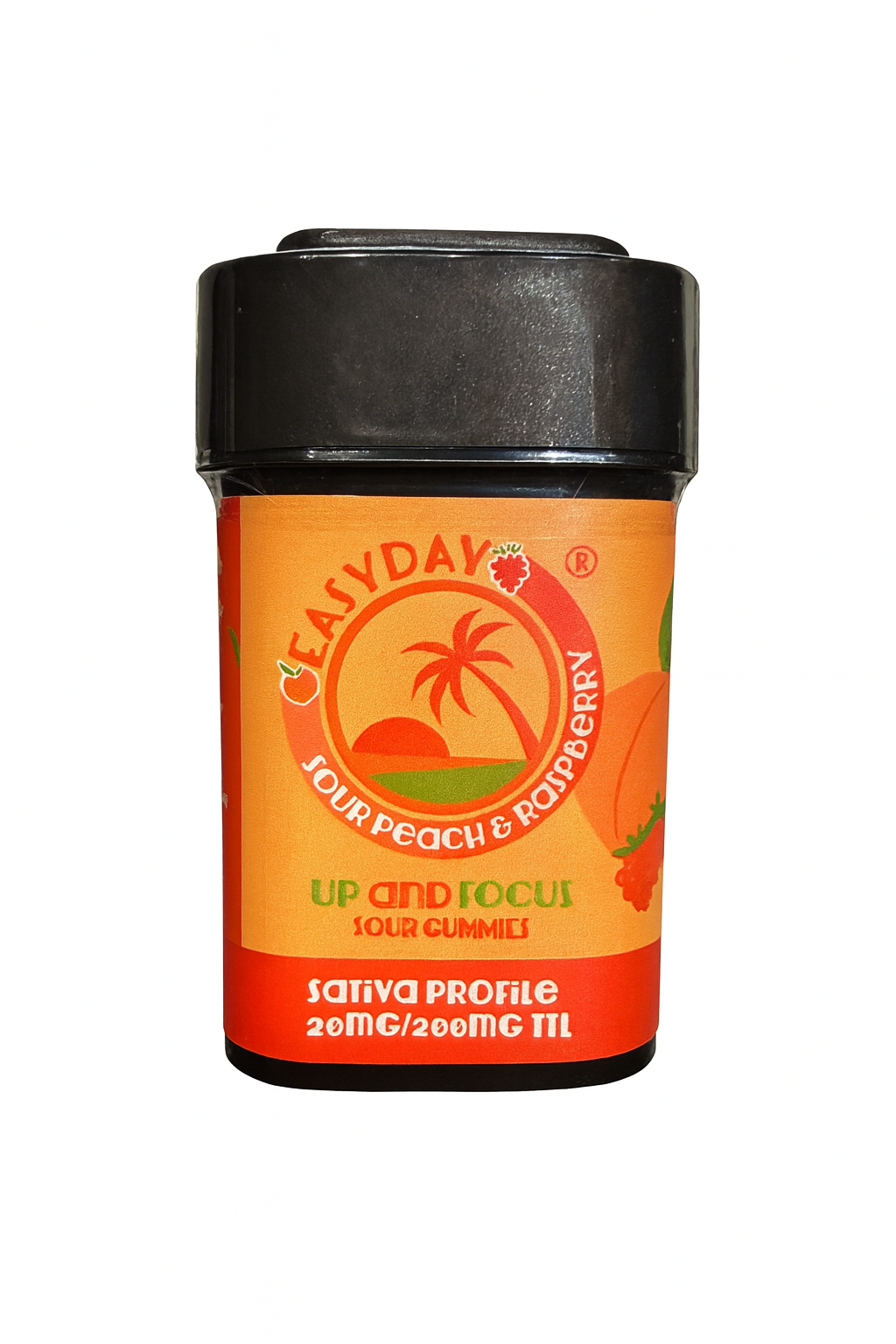Photograph of product: Easyday | Sour Peach Raspberry | 200 Mg - 10 Pack