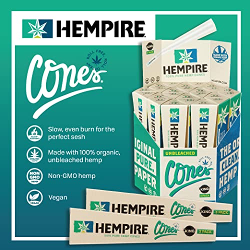 Photograph of product: HEMPIRE | 100% pure hemp cones | 3pk king