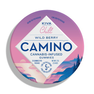 Photograph of product: Kiva Camino Wild Berry Gummies 100mg