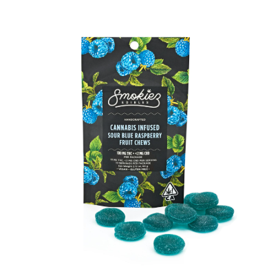 Photograph of product: Sour Blue Raspberry | 10mg Gummy 10-pk