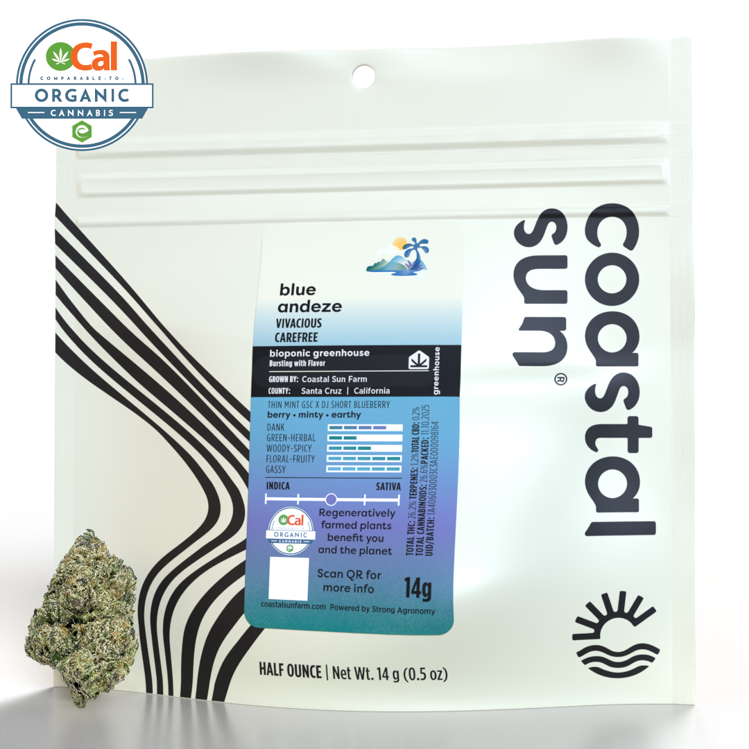 Photograph of product: Coastal Sun Greenhouse 14g Half Ounce - Blue Andeze (H)