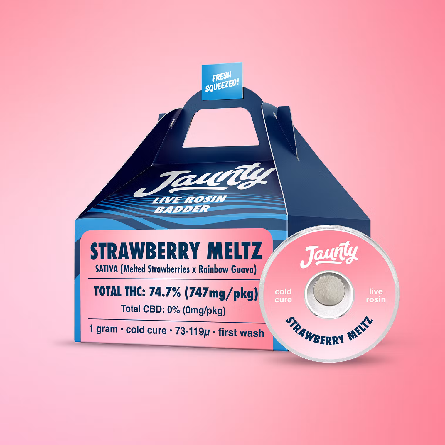 Photograph of product: Strawberry Meltz Live Rosin - 1G