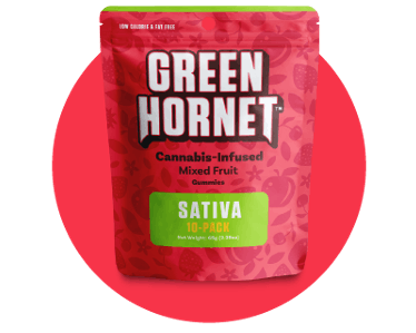 Photograph of product: Green Hornet - Oui'd Mixed Fruit Gummies 500mg