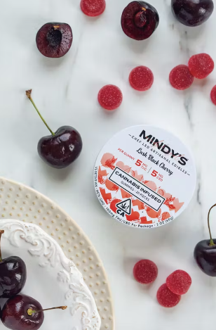 Photograph of product: MINDY'S LUSH BLACK CHERRY 1:1 CBD GUMMIES 20PK 100MG