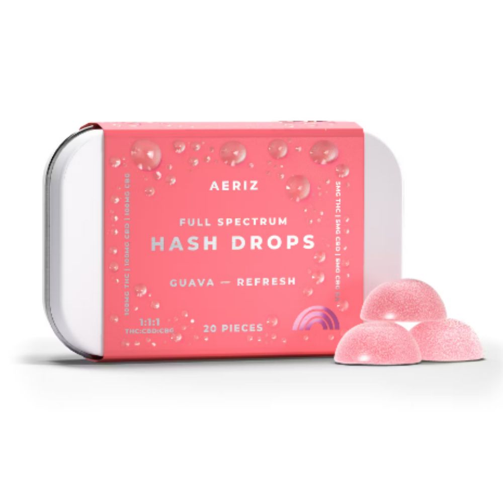 Photograph of product: Aeriz | Guava Refresh au chocolat Drops 1:1:1 TH-oui:CBD:CBG 20pk | 100mg