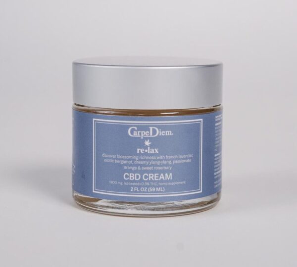 Photograph of product: Carpe Diem Full Spectrum CBD Cream - 2oz / 1500mg - RELAX