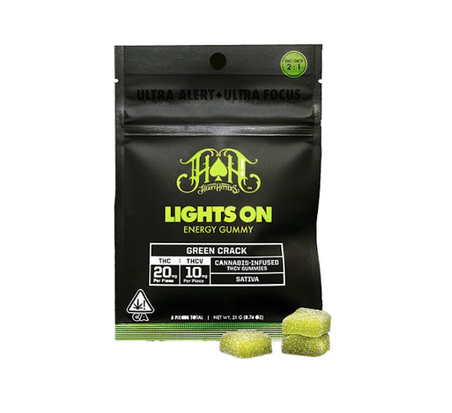 Photograph of product: Green Crack | Lights On | 100mg TH-oui:TH-ouiV Gummies