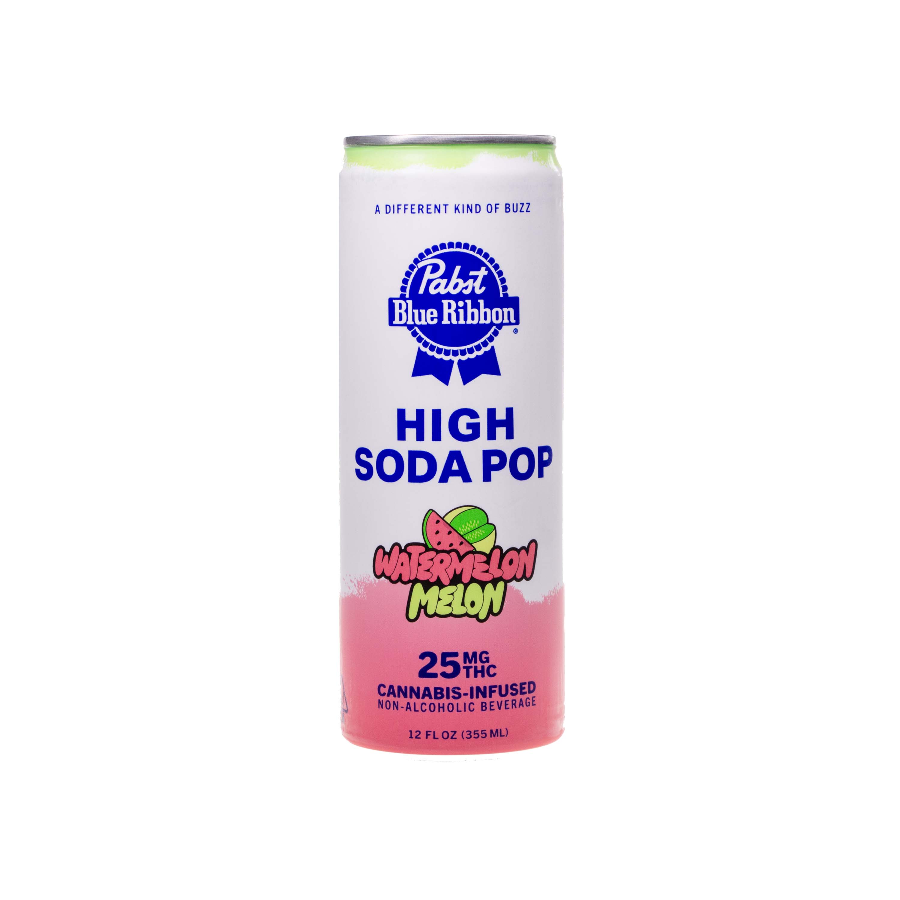 Photograph of product: Pabst Blue Ribbon | Watermelon Melon Soda Pop (25mg TH-oui)