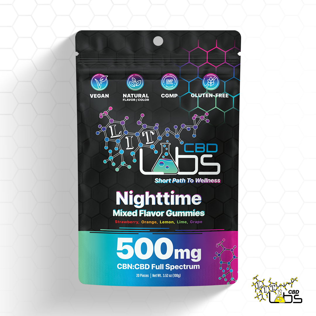 Photograph of product: Mixed Flavor Nighttime | 500MG Full Spectrum CBN:CBD Gummies