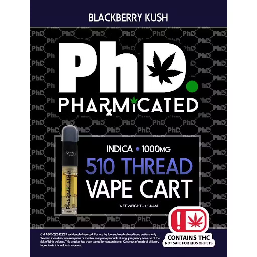 Photograph of product: Blackberry Kush - Pharmicated Distillate Cart