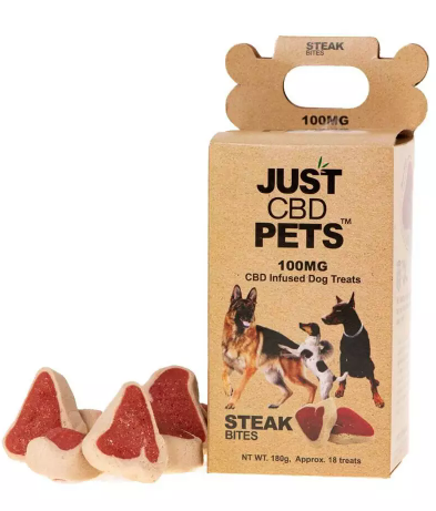 Photograph of product: Just CBD Pets Steak Bites 100mg Treats