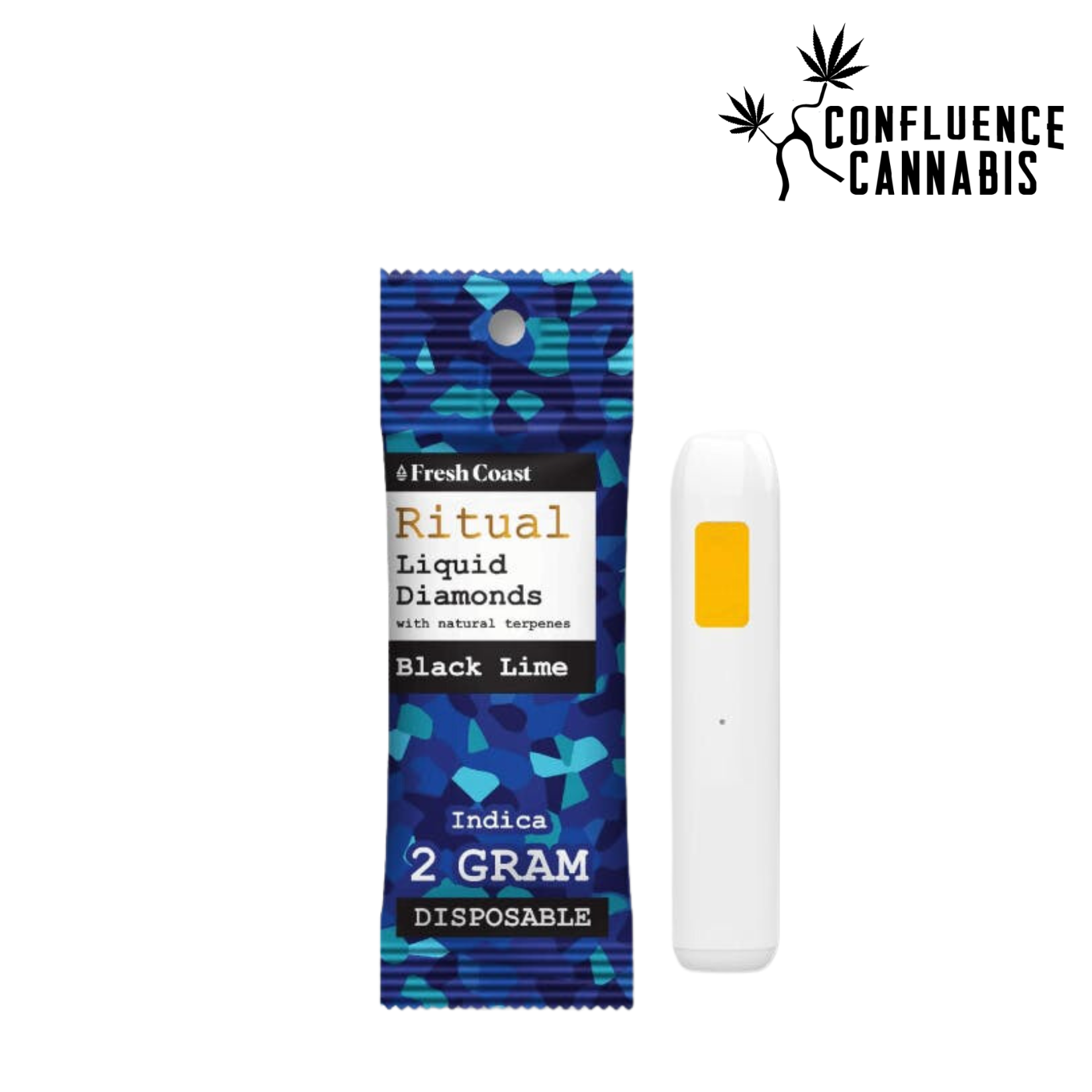 Photograph of product: Black Lime Liquid Diamonds Disposable Vape
