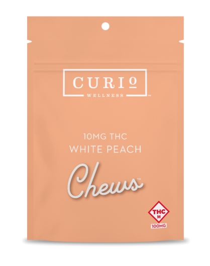 Photograph of product: CURIO - CHEWS - 400MG - 10PK - WHITE PEACH