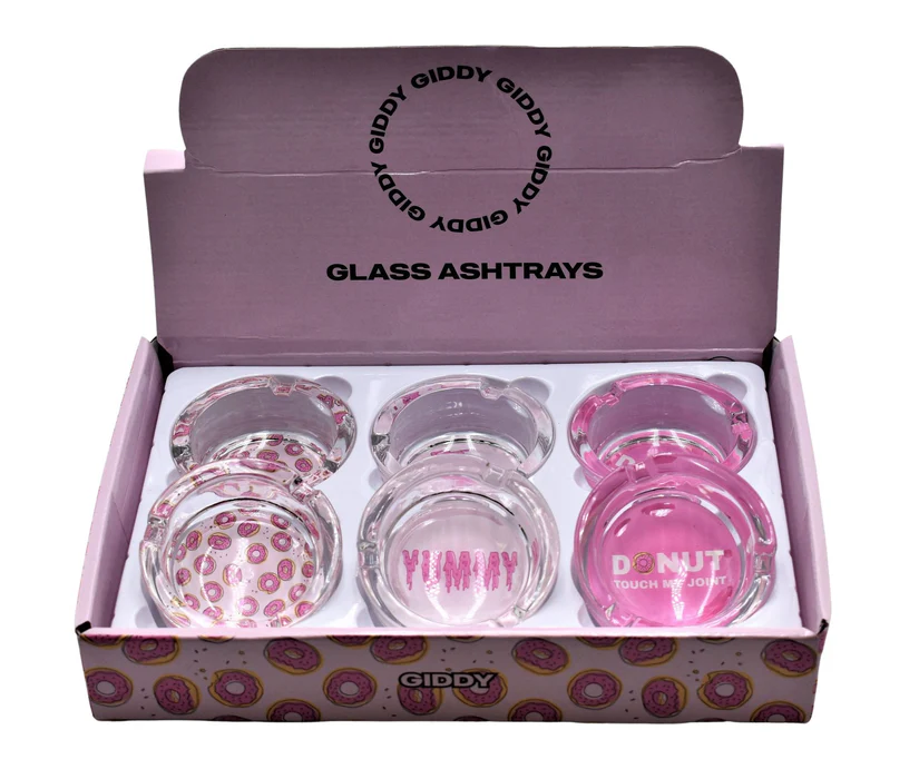 Photograph of product: 3" Giddy Glass Ashtray - Yummy