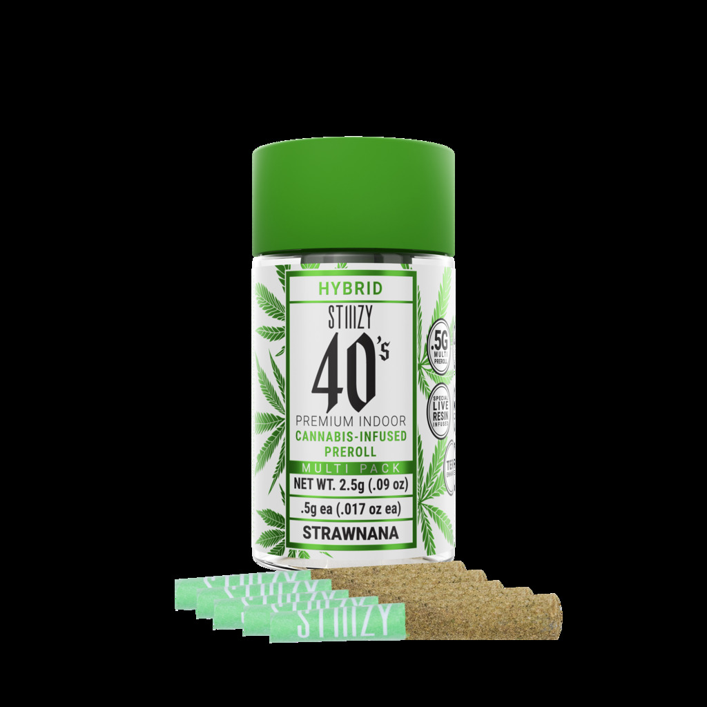 Photograph of product: Strawnana Infused 5-Pack  - ["2.5g"]