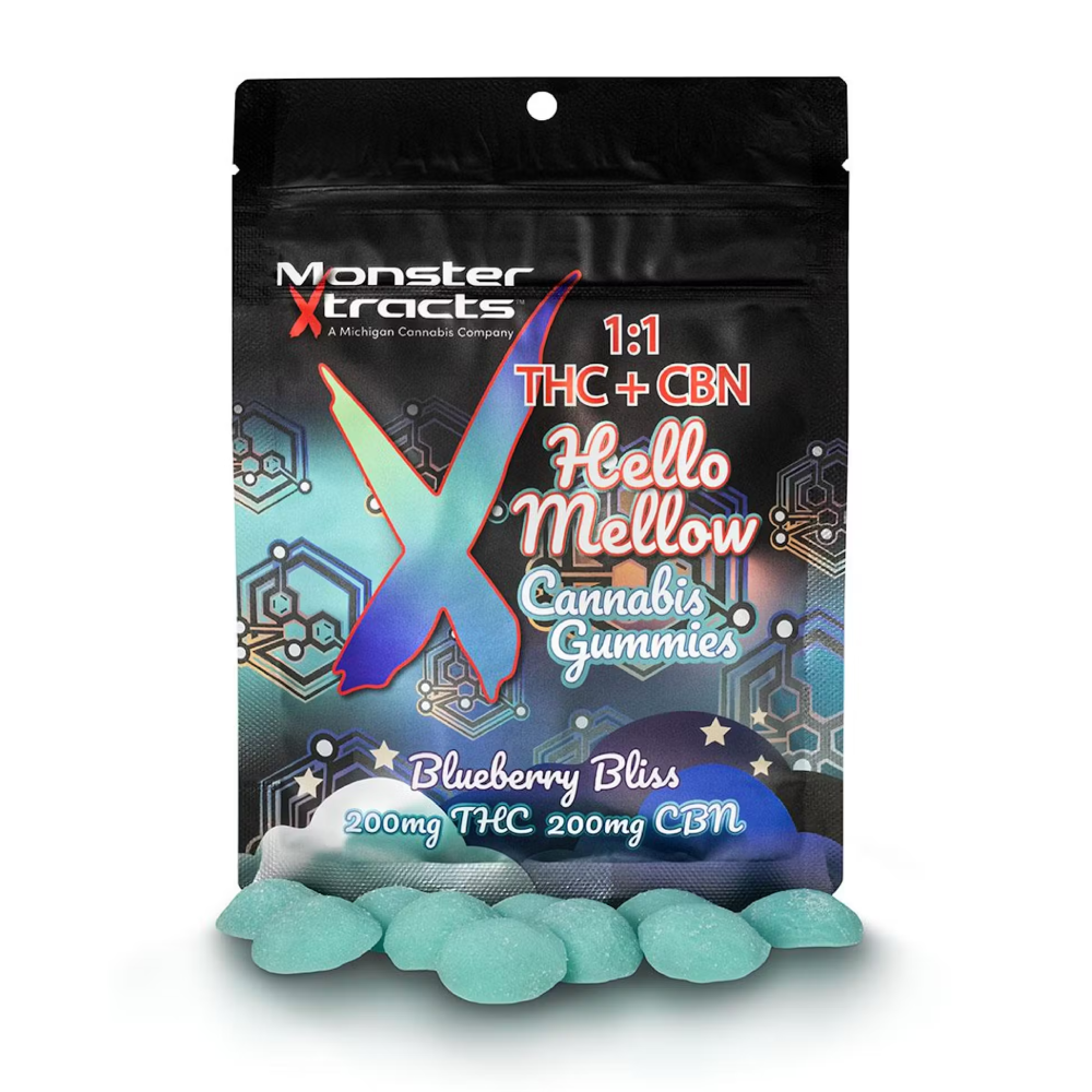 Photograph of product: Monster- Blueberry Bliss Sleep Gummies 200mg TH-oui:CBN