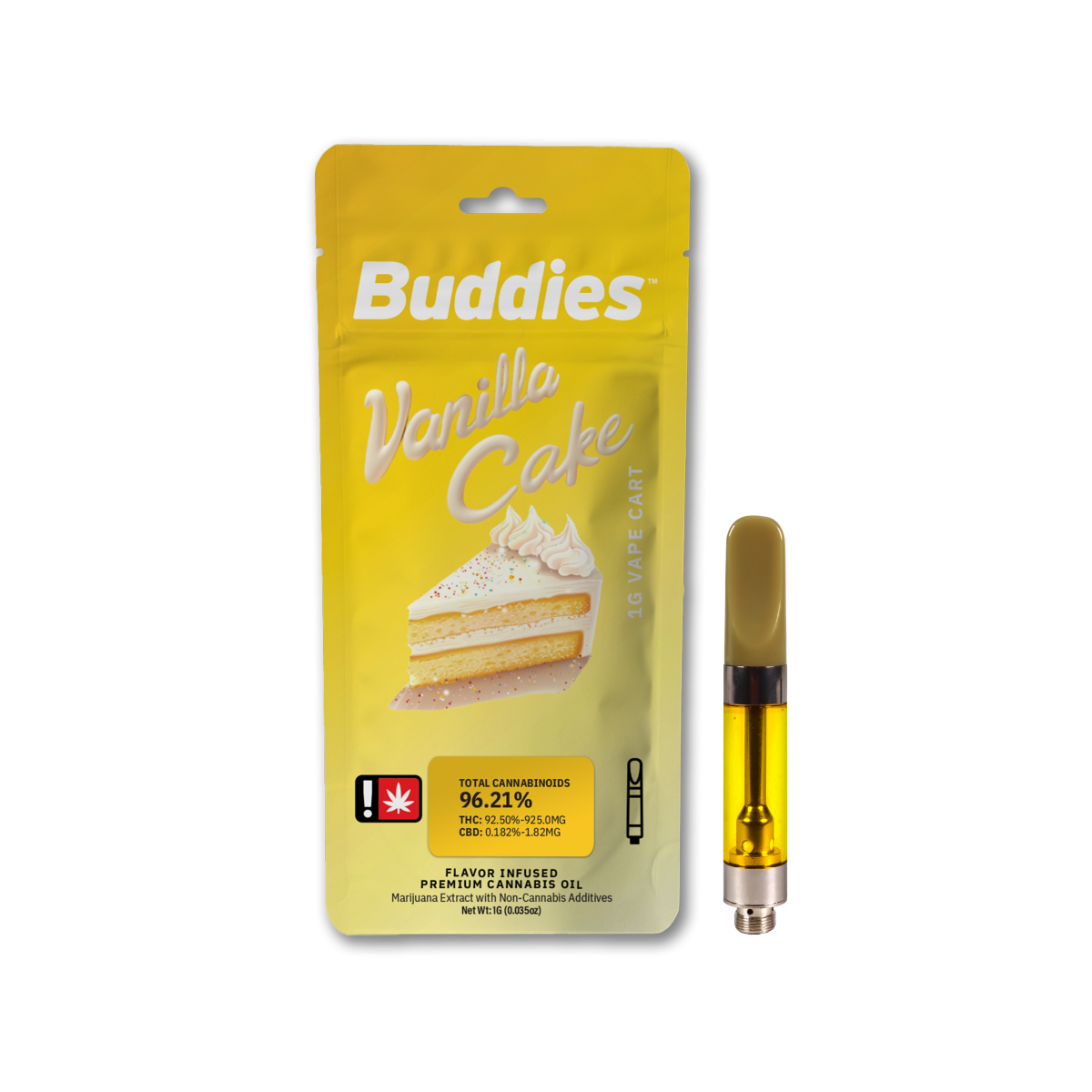 Photograph of product: Buddies Cartridge Distillate - Vanilla Cake