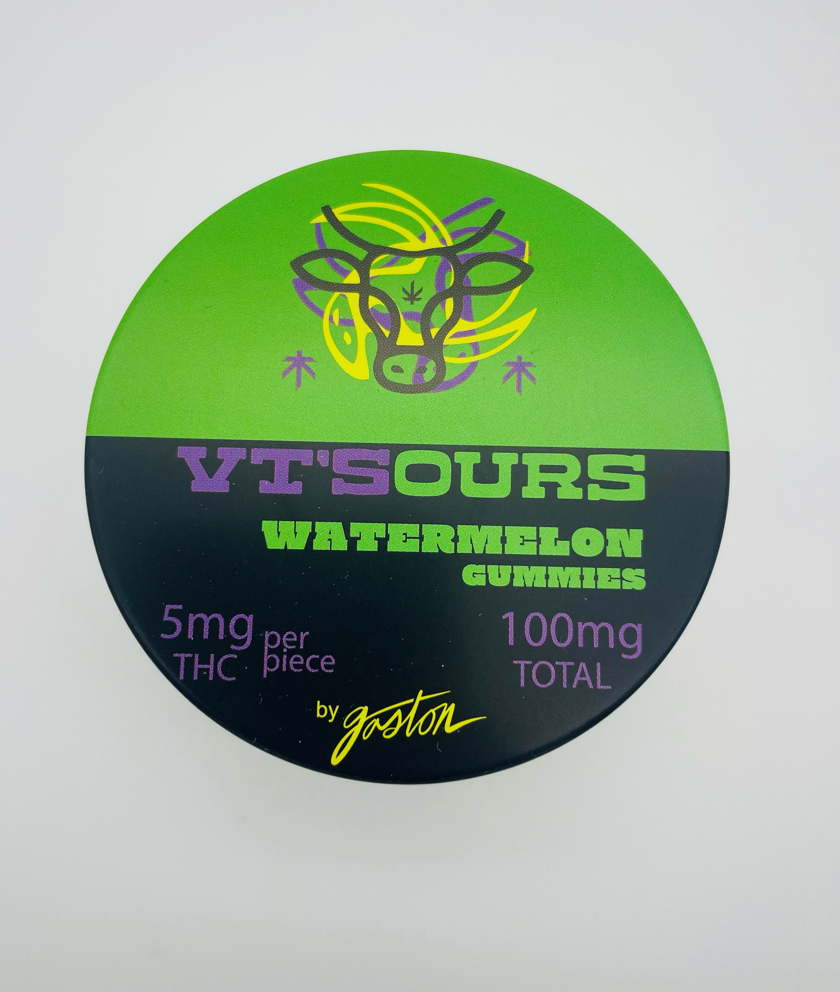 Photograph of product: Gaston | VT'Sours Watermelon Gummies | Edibles | 5 mg x 20