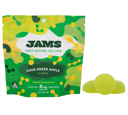 Photograph of product: Sour Green Apple | Fast-Acting Jellies | 100mg