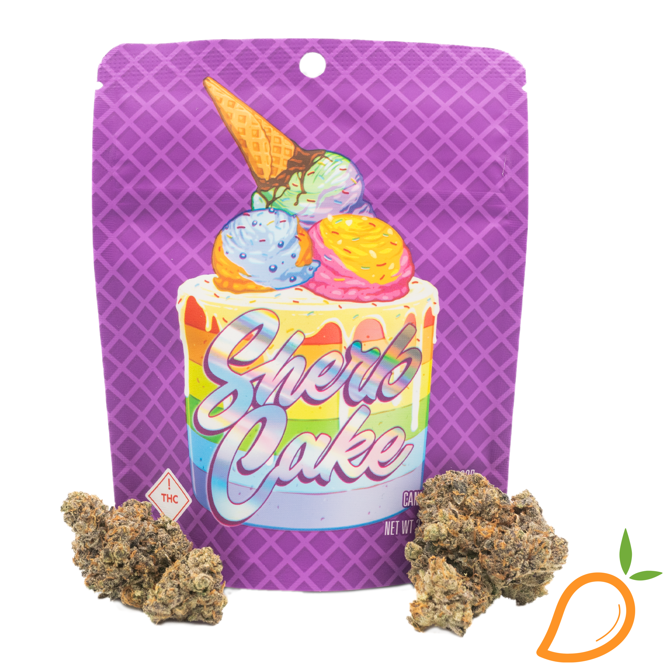 Photograph of product: 3.5g Sherb Cake Prepackaged Flower Seed Junky