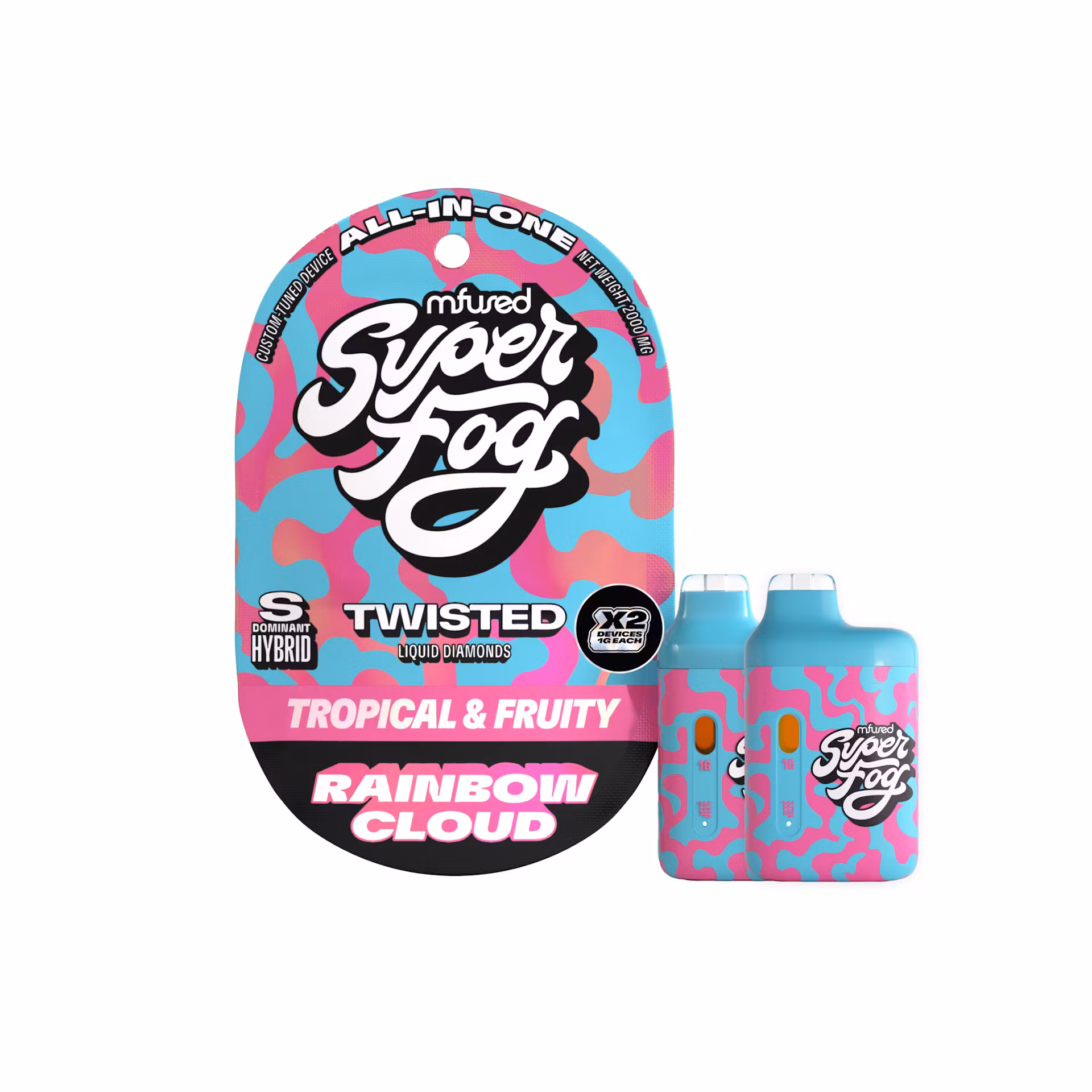 Photograph of product: Mfused I Rainbow Cloud | Twisted Jefe I Oui'd-Hybrid | AIO | 2pk