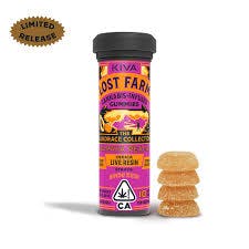 Photograph of product: Lost Farm Papaya Peach x Hindu Kush (100mg)  Live Resin Gummies - 
