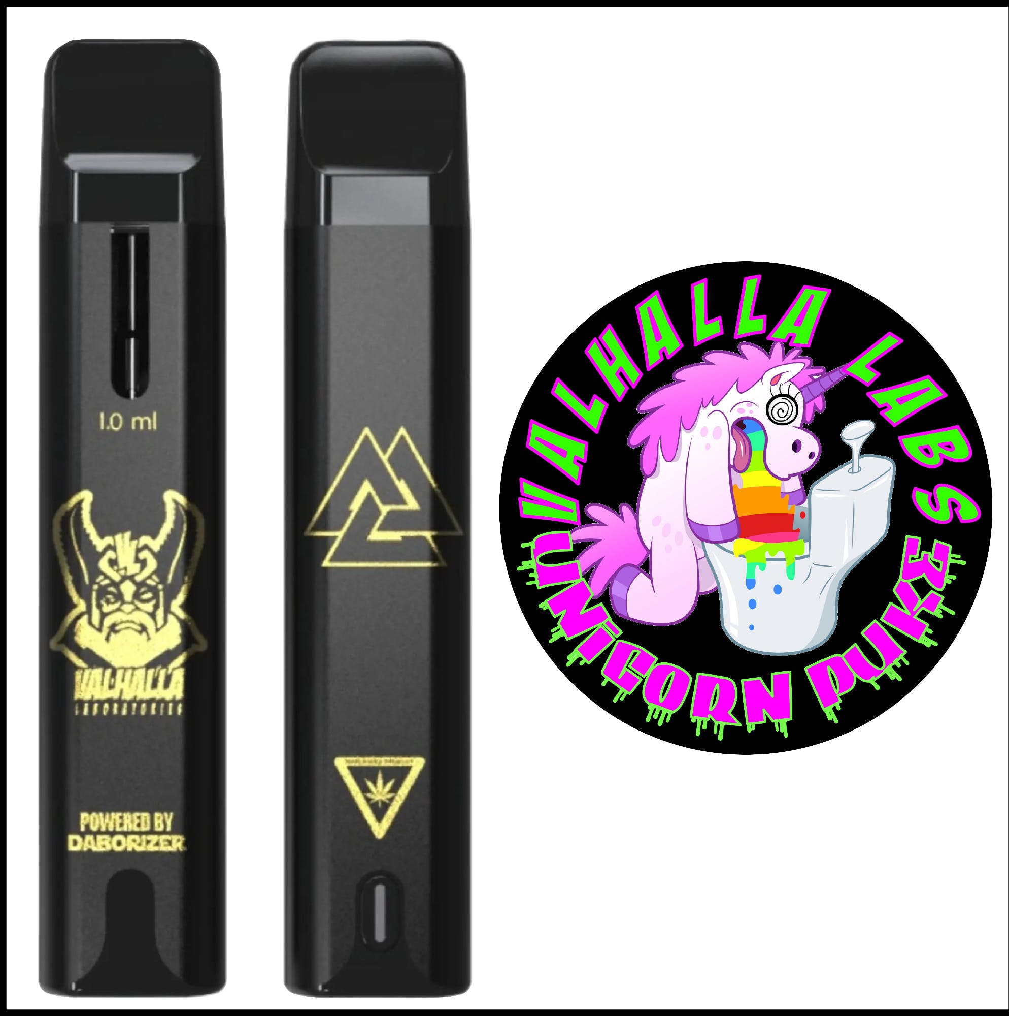 Photograph of product: Valhalla Labs Unicorn Puke 1g Disposable Vape