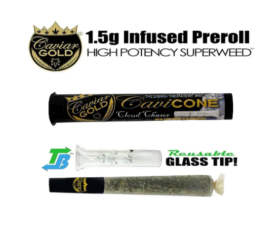 Photograph of product: CLOUD CHASER | CAVI CONE INFUSED PREROLL | 1.3G