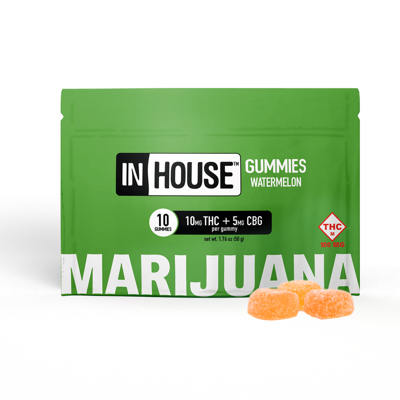 Photograph of product: 100mg Fast Acting Gummies | Watermelon 2:1 TH-oui:CBG