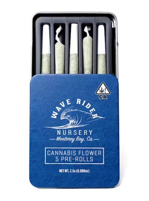 Photograph of product: Wave Rider - Pre Roll - Alien OG - 5 pk 0.5g PR - Oui'd - 