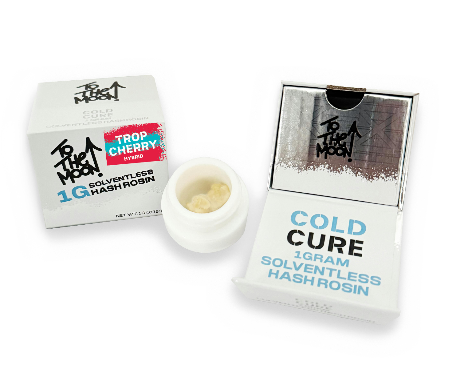 Photograph of product: To The Moon | Trop Cherry | Cold Cure au chocolat Rosin 1G