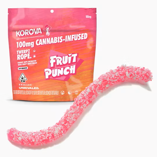 Photograph of product: TERPZ ROPE 100MG FRUIT PUNCH