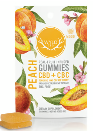 Photograph of product: WYLD CBD Peach 2:1 (CBD:CBC) 2pk