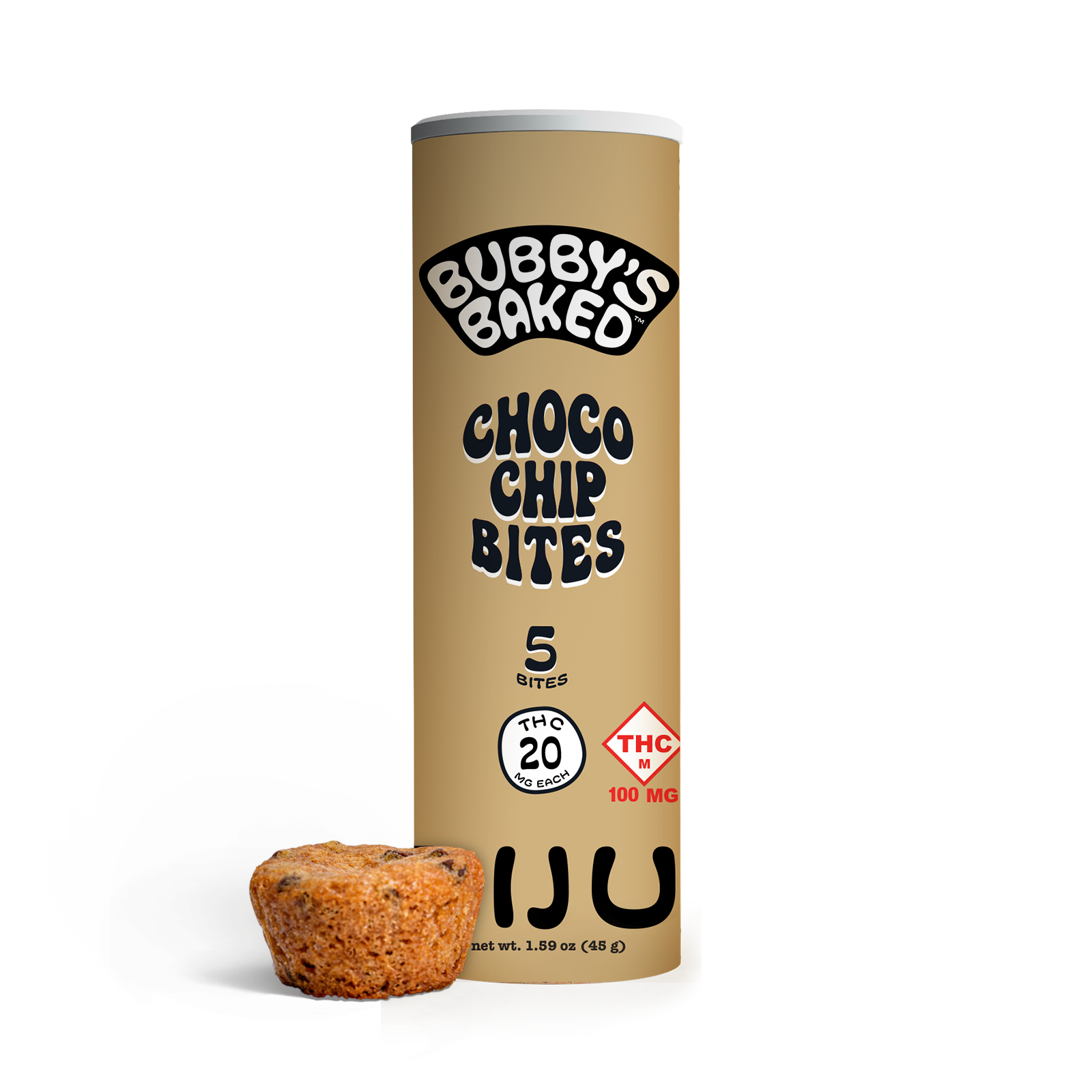 Photograph of product: BUBBY'S BAKED - BAKED GOODS - 250MG - 5PK - CHOCO CHIP BITES - HYBRID