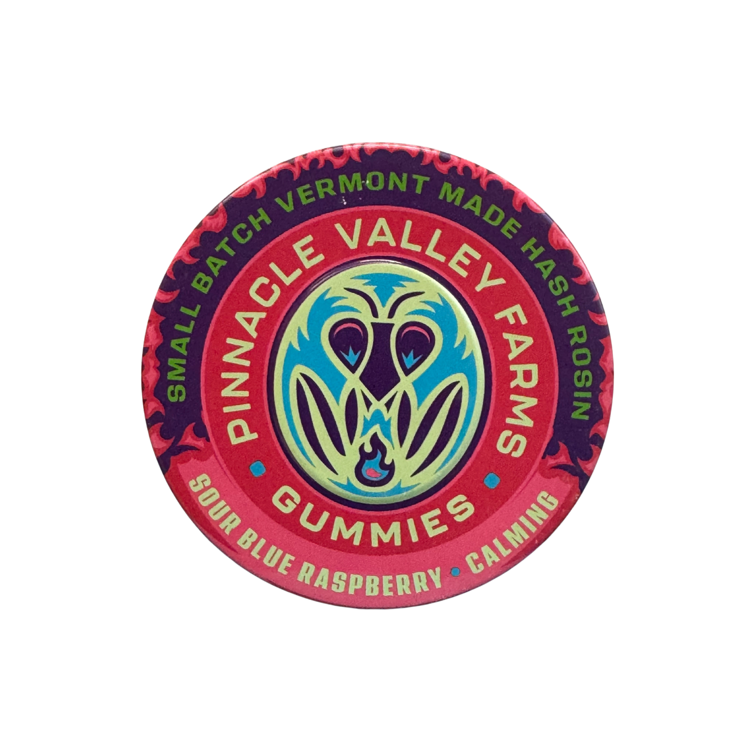 Photograph of product: au chocolat Rosin Gummies - Sour Blue Raspberry | 100mg | Pinnacle Valley Farms