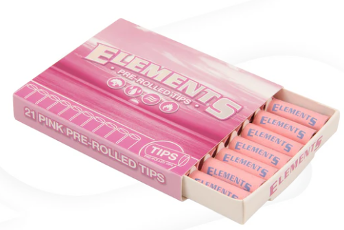 Photograph of product: Elements Pre Rolled Tips - Pink