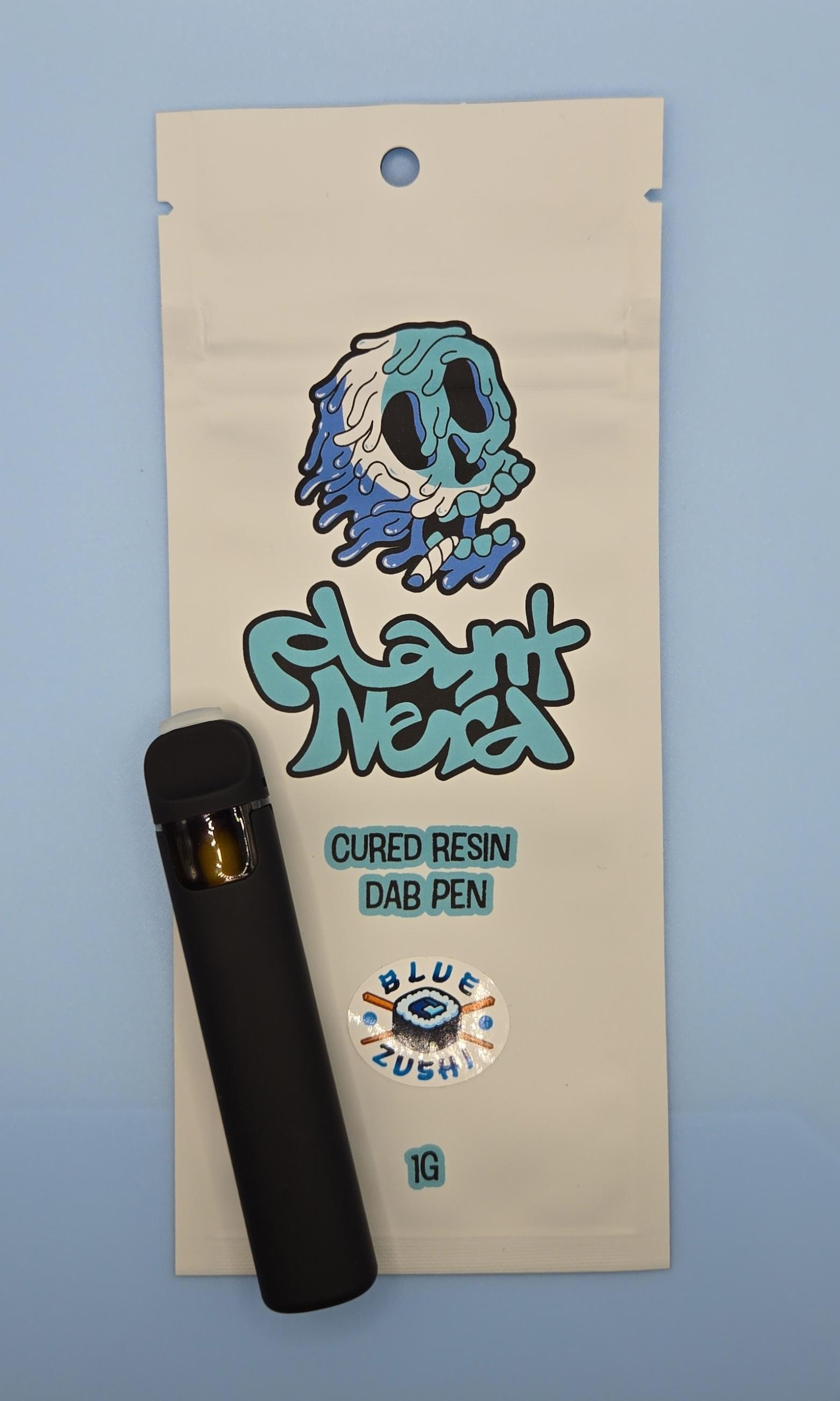 Photograph of product: Blue Zushi Cured Resin Dab Pen | Plant Nerd | 1g