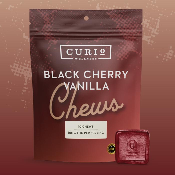 Photograph of product: Curio Wellness Black Cherry Vanilla Chews (100mg)