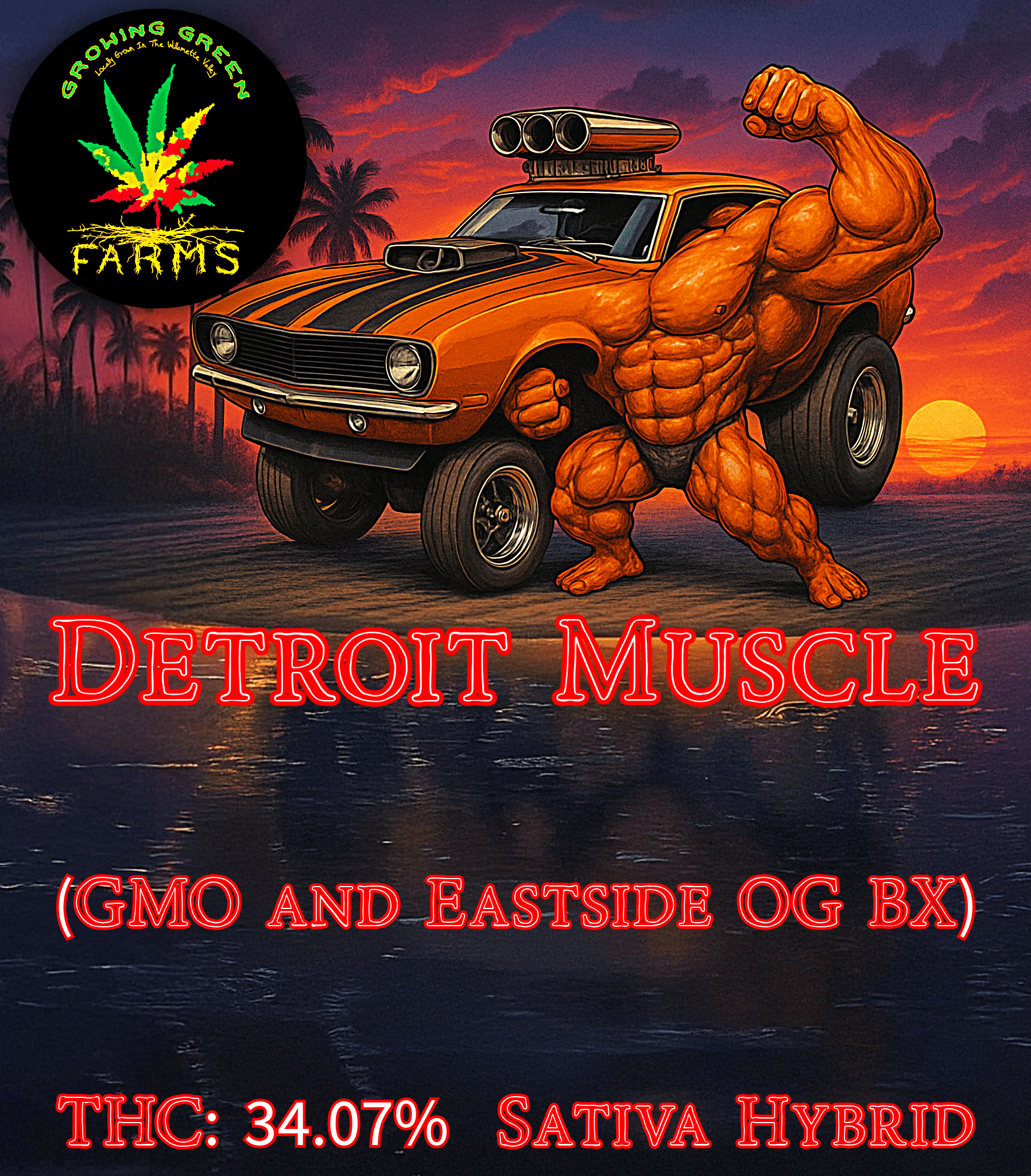 Photograph of product: Detroit Muscle (Growing Green Farms) - 28g