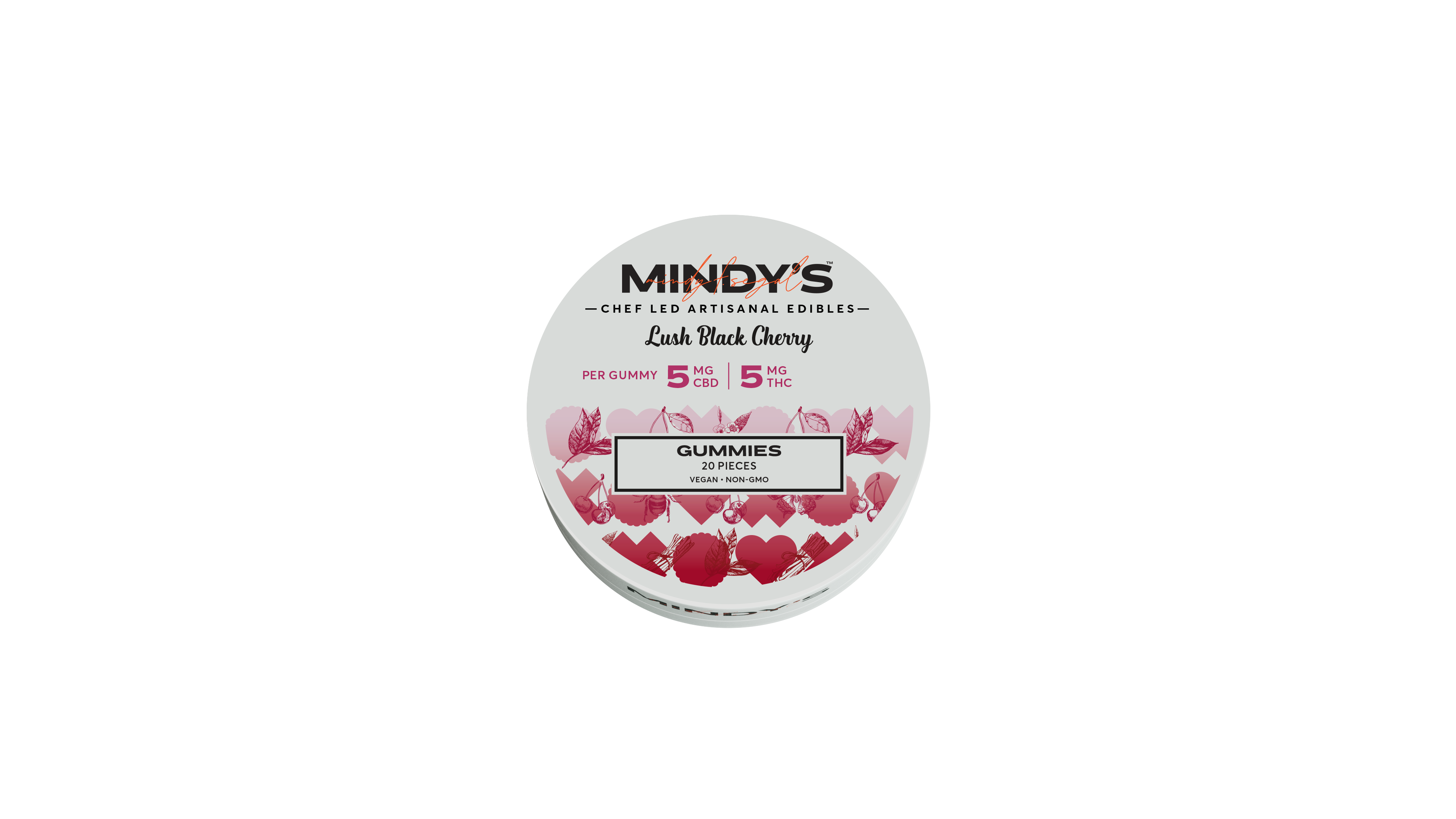 Photograph of product: Lush Black Cherry 1:1 Gummies | 100mg - Mindy's